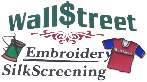 wallstreet embroidery & silk screening logo
