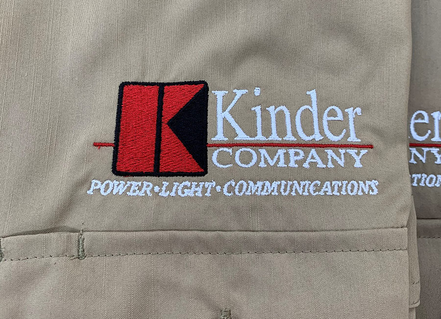 custom embroidered design for work clothing in decatur illinois